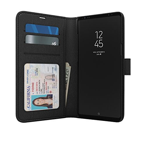 Skech Polo Book Folio Clutch Wallet Protective Case For Samsung Galaxy Note 8 Black