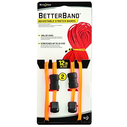 Nite Ize Betterband, Adjustable Stretch Band With Cord Lock, 12-Inch, Bright Orange