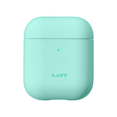 Laut Huex Pastels For Airpods 2 And 1 Charging Case | Silky Rubber Finish | Ultra Lightweight | Front Led Visible (Spearmint)