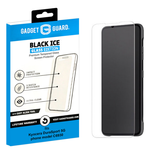 Kyocera Durasport 5g C6930 Black Ice Tempered Glass Screen Protector By Gadget Guard