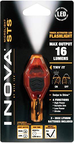 Nite Ize Inova Microlight Swipe-To-Shine Orange Keychain Led Flashlight