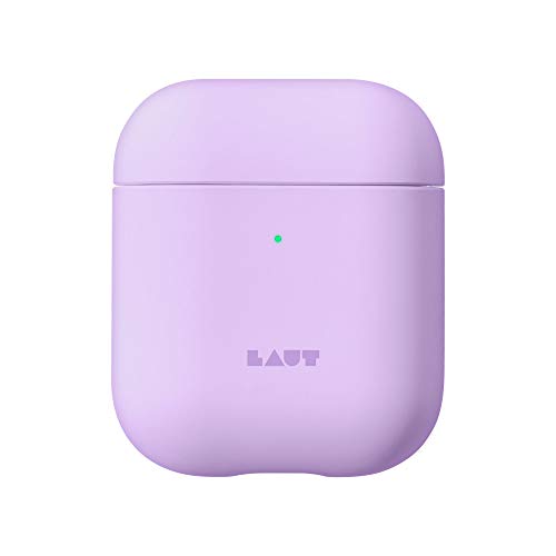 Laut Huex Pastels For Airpods 2 And 1 Charging Case | Silky Rubber Finish | Ultra Lightweight | Front Led Visible (Violet)