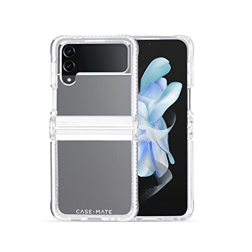 Case-Mate Samsung Galaxy Z Flip 4 Case 6.7" Clear With 15ft Drop Protection & Wireless Charging Tough Plus Series Cover For Z Flip 4 5g With Anti Yellowing And Anti Scratchtechnology, Shockproof