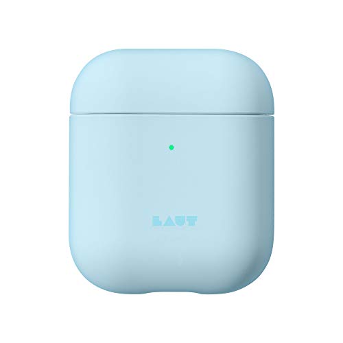 Laut Huex Pastels For Airpods 2 And 1 Charging Case | Silky Rubber Finish | Ultra Lightweight | Front Led Visible (Baby Blue)