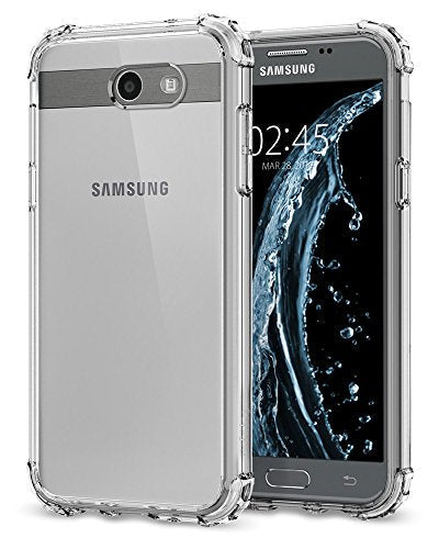 Spigen Crystal Shell Galaxy J3 2017 Case With Clear Back Panel And Reinforced Corners On Tpu Bumper For Galaxy J3 (2017) Clear Crystal