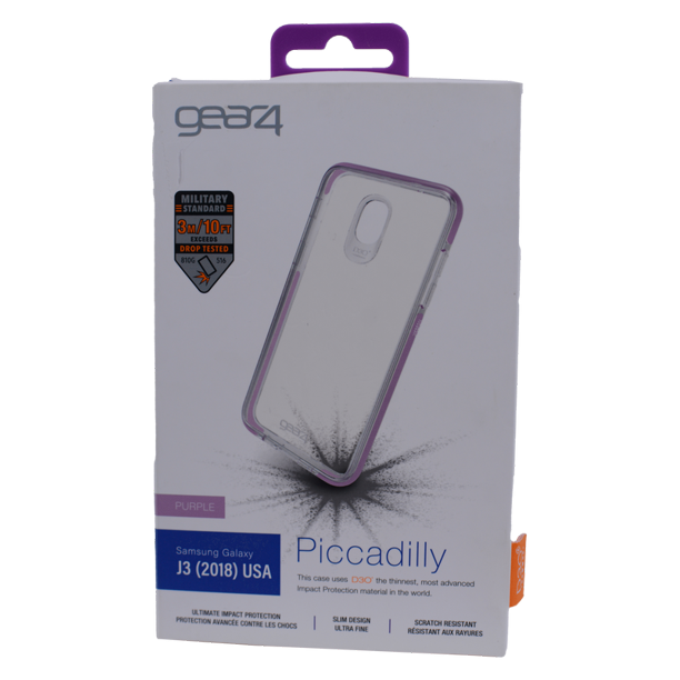 Gear4 Piccadilly Series Case For Samsung Galaxy J3 (2018) Clear / Purple