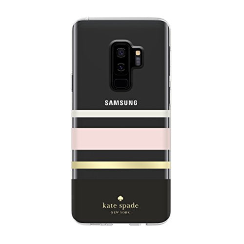 Kate Spade New York Protective Hardshell Case For Samsung Galaxy S9+ Multi Charlotte Stripe Black / Cream / Blush / Gold