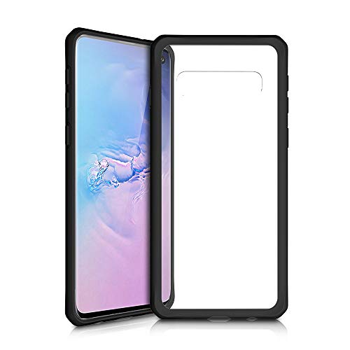 Itskins Hybrid Solid Protective Phone Case For Samsung Galaxy S10 Plain Black And Transparent