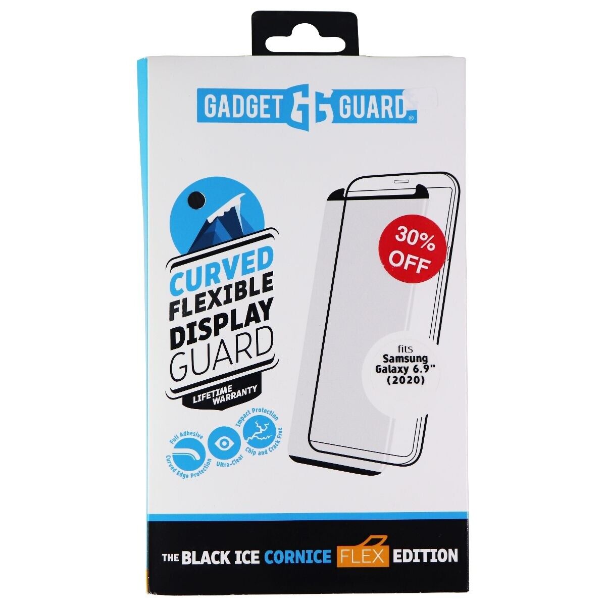 Gadget Guard Black Ice Cornice Flex Tempered Glass For Galaxy S20 Ultra Clear